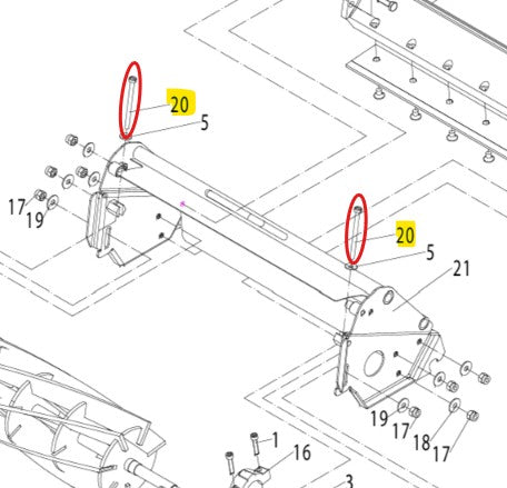 7290612 - Cartridge Adjuster Screws, slotted M6x80 LH | Catalyst