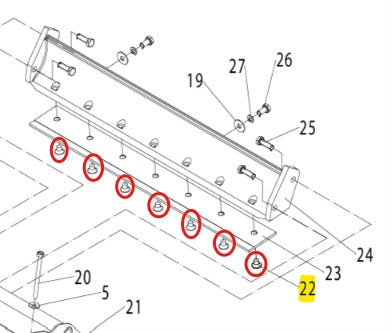 7260813 - Screw, Bedknife, M8x20 | Catalyst